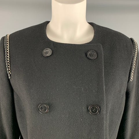 MALENE BIRGER Taille 4 Manteau double boutonnage en laine et cachemire noir