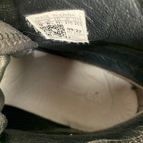 Y-3 Size 9 Black White Canvas High Top Sneakers