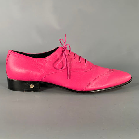 VERSACE for H&M Size 9 Pink Leather Lace Up Shoes