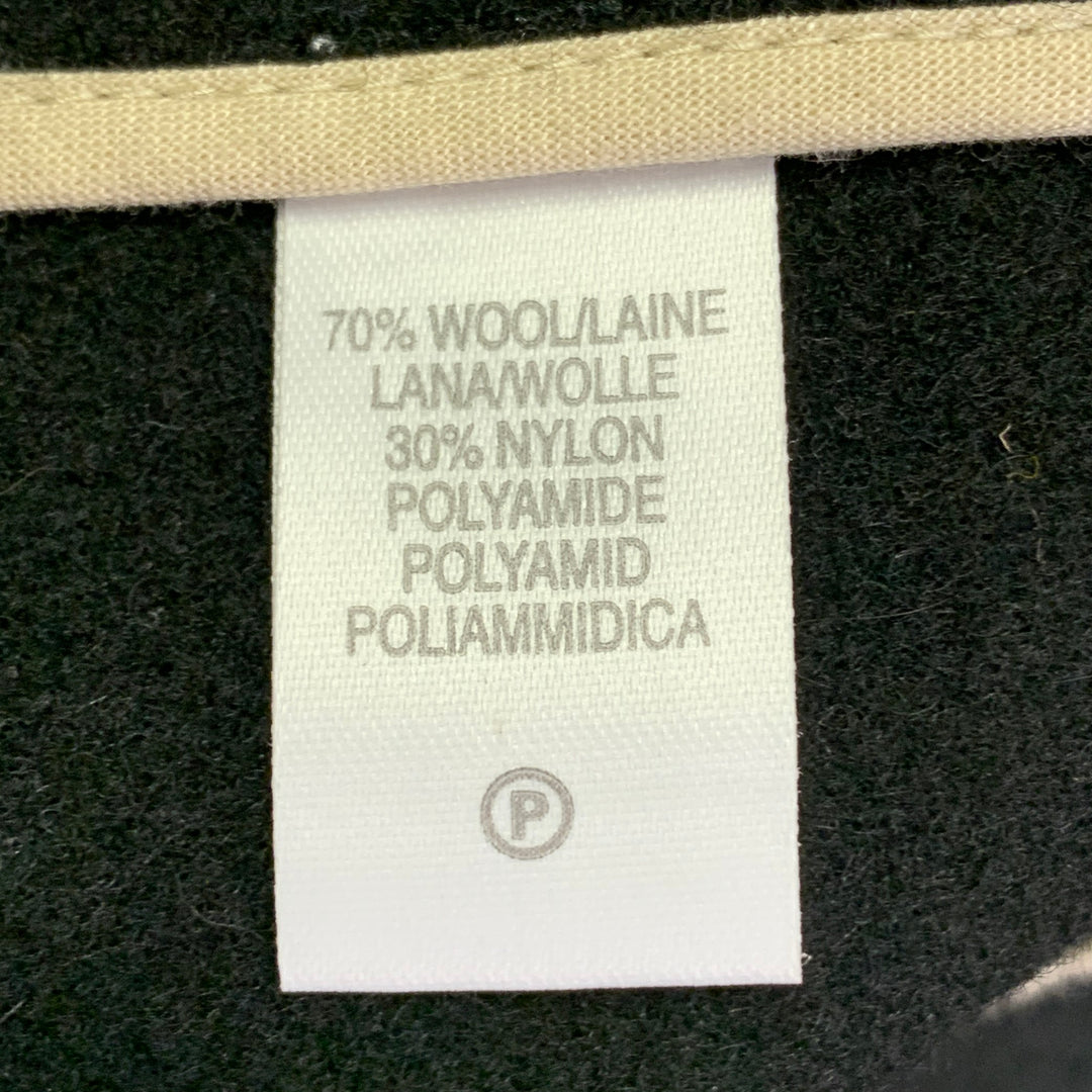 PAUL SMITH Size L Black Wool Blend Peak Lapel Double Breasted Coat