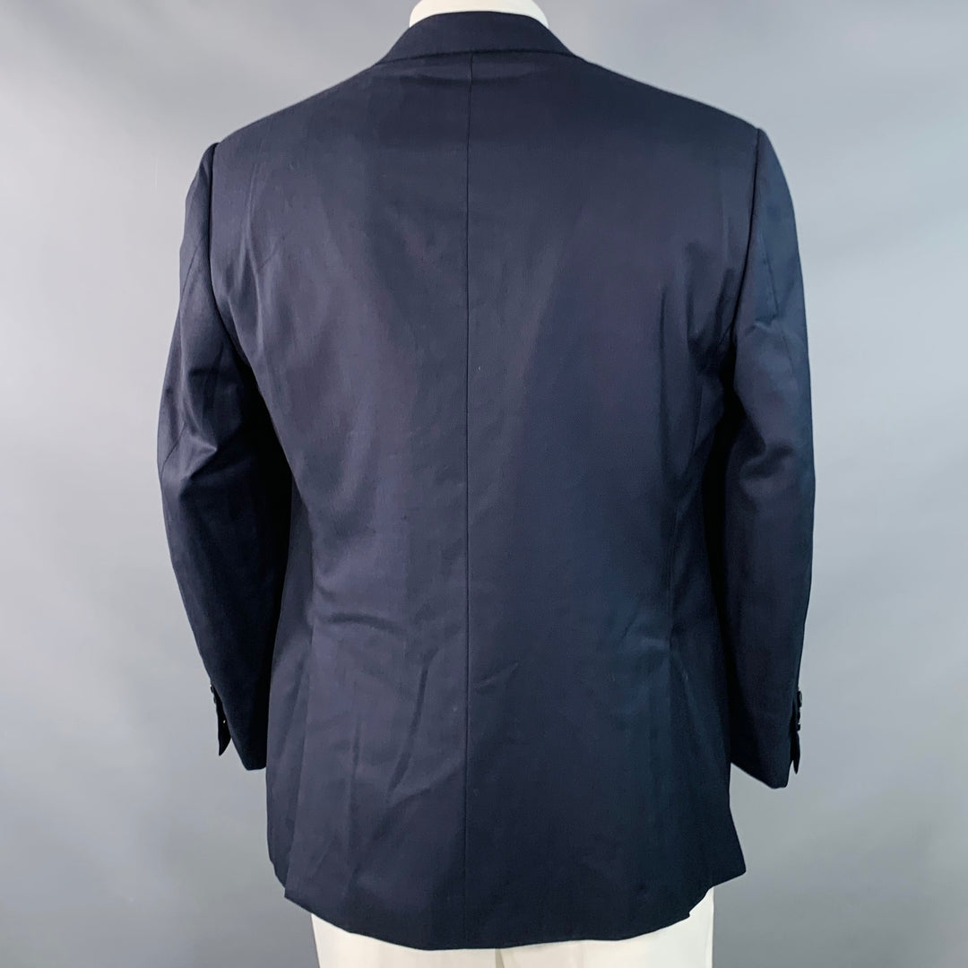 BRIONI Size 44 Regular Navy Wool Twill Notch Lapel Sport Coat