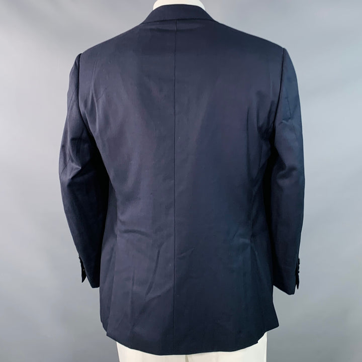 BRIONI Size 44 Regular Navy Wool Twill Notch Lapel Sport Coat