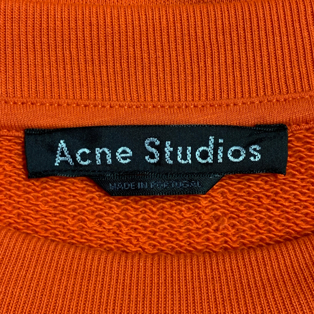 ACNE STUDIOS Size S Orange Cotton Oversized Sweatshirt