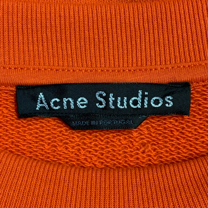 ACNE STUDIOS Size S Orange Cotton Oversized Sweatshirt