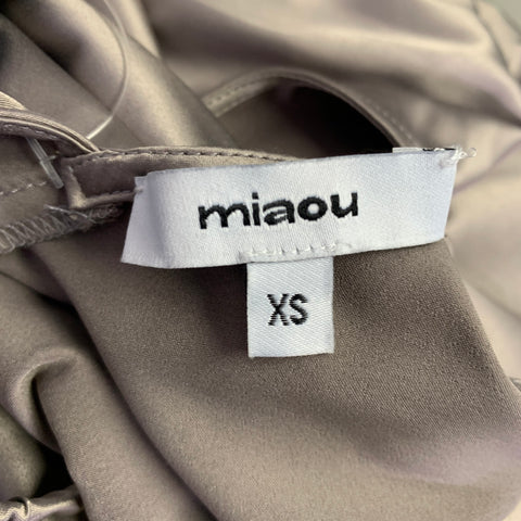 MIAOU Size XS Grey Polyester Blend Pencil Below Knee Peekaboo Skirt
