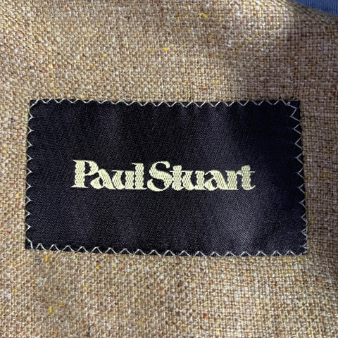 PAUL STUART Size 42 Regular Tan Silk Notch Lapel Sport Coat