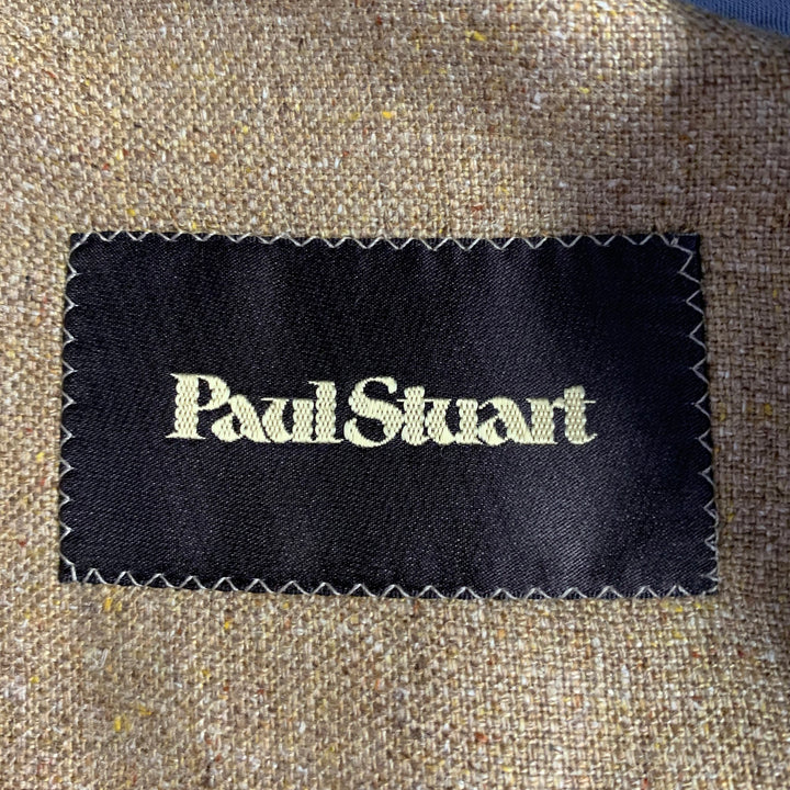 PAUL STUART Size 42 Regular Tan Silk Notch Lapel Sport Coat