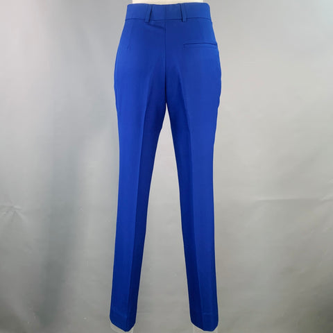 HAIDER ACKERMANN Taille 36 Costume en Laine Bleu Roi à Revers Cranté