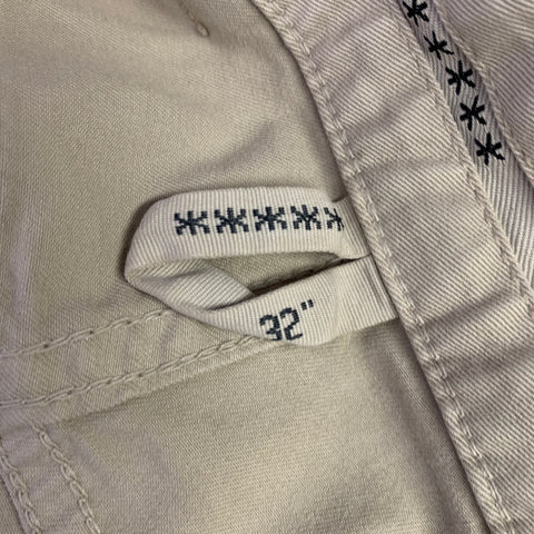 ERMENEGILDO ZEGNA Size 32 Beige Cotton Blend Straight Jeans