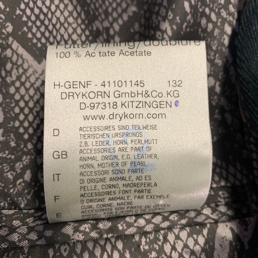 DRYKORN Size 40 Forest Green Corduroy Cotton Blend Peak Lapel Sport Coat