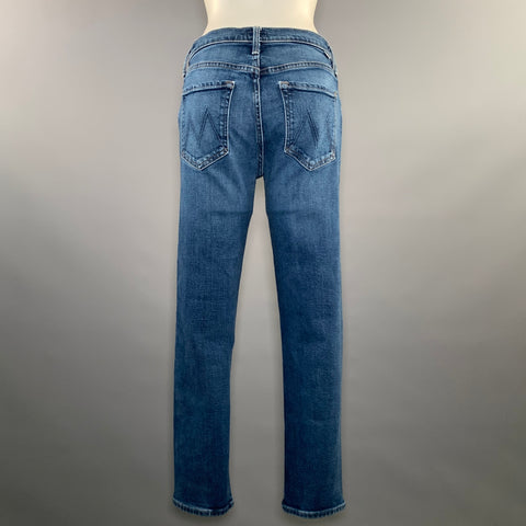 MOTHER Size 28 Blue Cotton Blend Straight leg Jeans