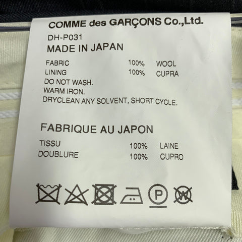 COMME des GARCONS Size XS Grey Charcoal Pinstripe Wool Pleated Dress Pants