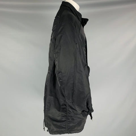 VISVIM -Six Five Fishtail Parka- Abrigo parka de nailon negro talla S