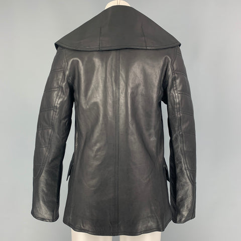 ALEXANDER WANG Chaqueta de piel de becerro acolchada negra talla S