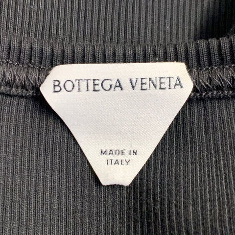 BOTTEGA VENETA Size S Black Cotton Blend Ribbed Tank Dress