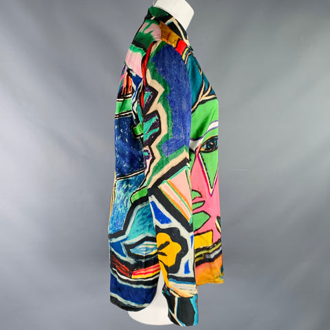 PAUL SMITH Size M Multi Color Viscose Print Button Up Shirt