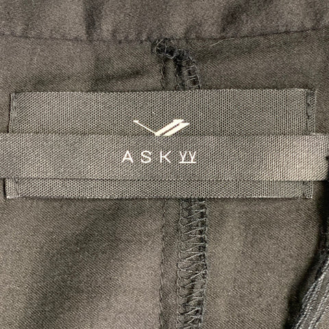 ASKYY TOKYO One Size Black Cotton Deconstructed Raw Hem Vest