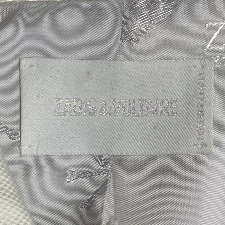 ZADIG & VOLTAIRE Size M Vedaxa Deluxe White Viscose Cotton Woven Jacket Blazer