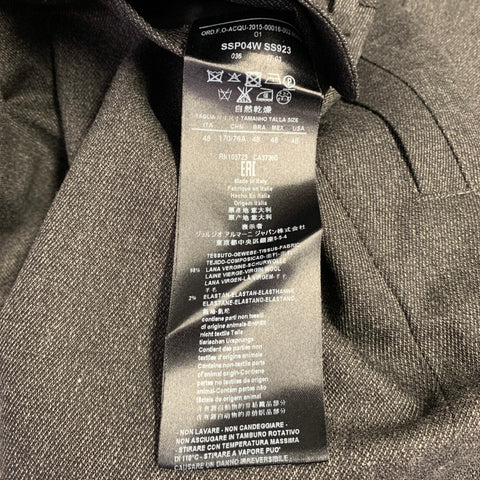 GIORGIO ARMANI Size 32 Grey Charcoal Twill Virgin Wool Blend Dress Pants
