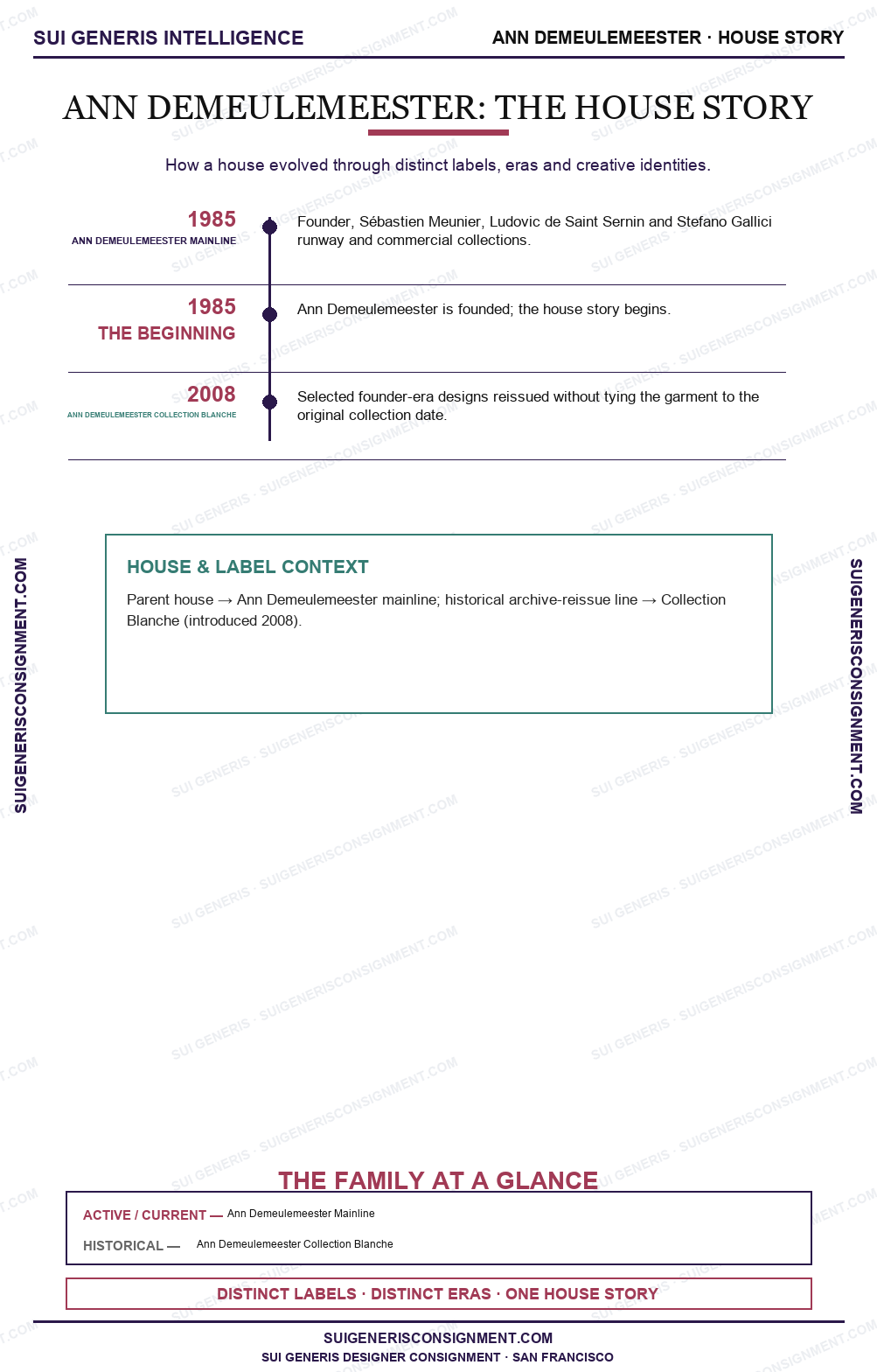 Ann Demeulemeester House Story — Sui Generis Intelligence