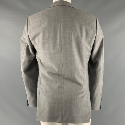 CALVIN KLEIN Taille 38 Manteau de sport à revers cranté en laine grise