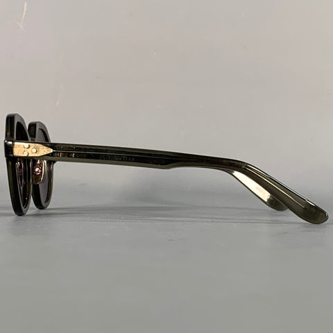 YELLOWS PLUS Ross C Green Acetate Round Sunglasses