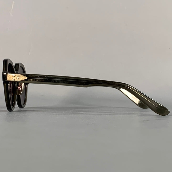 YELLOWS PLUS Ross C Green Acetate Round Sunglasses