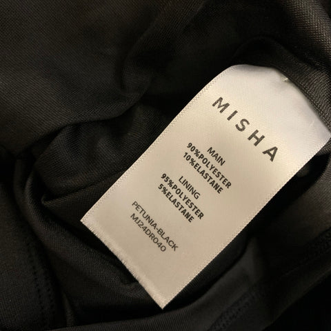 MISHA Size XS Black Polyester Blend Sheer Long Gown Evening Dress