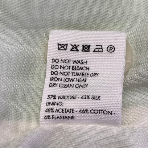 JACQUEMUS Taille S Veste blazer croisée en viscose et soie vert néon blanc Le Splash