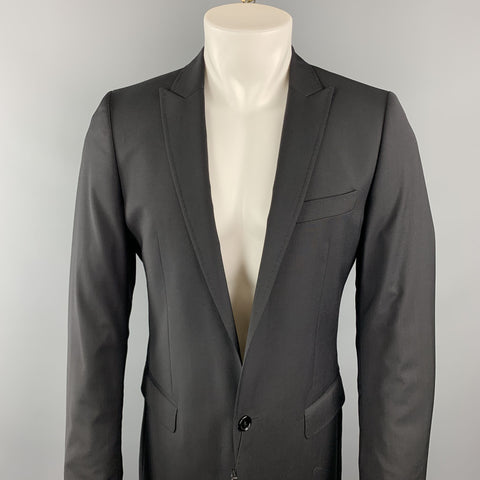 DOLCE & GABBANA Size 36 Black Wool Sport Coat
