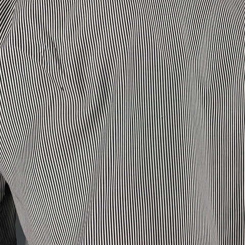 RALPH LAUREN Size M White Black Stripe Cotton French Cuff Long Sleeve Shirt