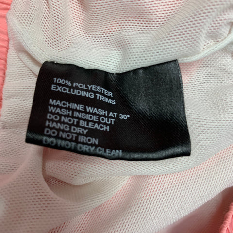 REPRESENT Size XL Pink White Logo Polyester Drawstring Swim Trunks
