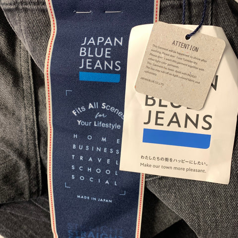 JAPAN BLUE Size 31 Black Light Grey JBAG1314 Faded Tapered Jeans