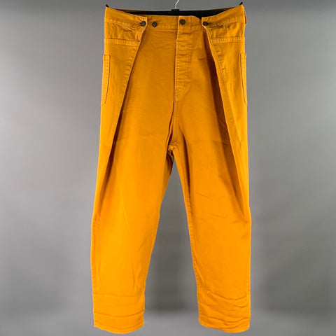 GO TO HOLLYWOOD Size 34 Mustard Cotton Polyurethane Cargo Jeans