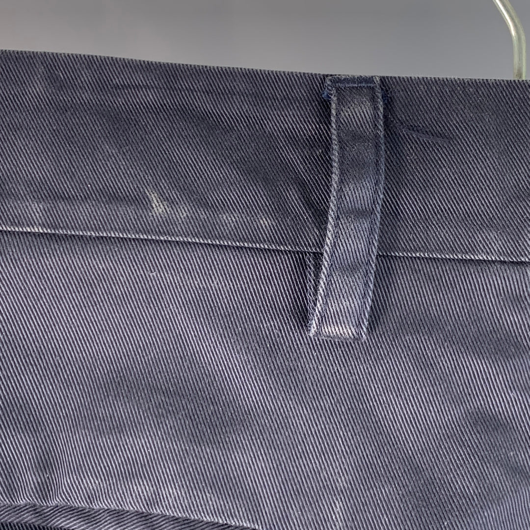 VALENTINO Size 30 Navy Beige Twill Cotton Blend Tapered Zip Fly Casual Pants