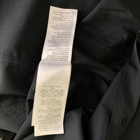 GUCCI SS 2023 Size S Black Cotton GG  Long Sleeve Dress  Shirt