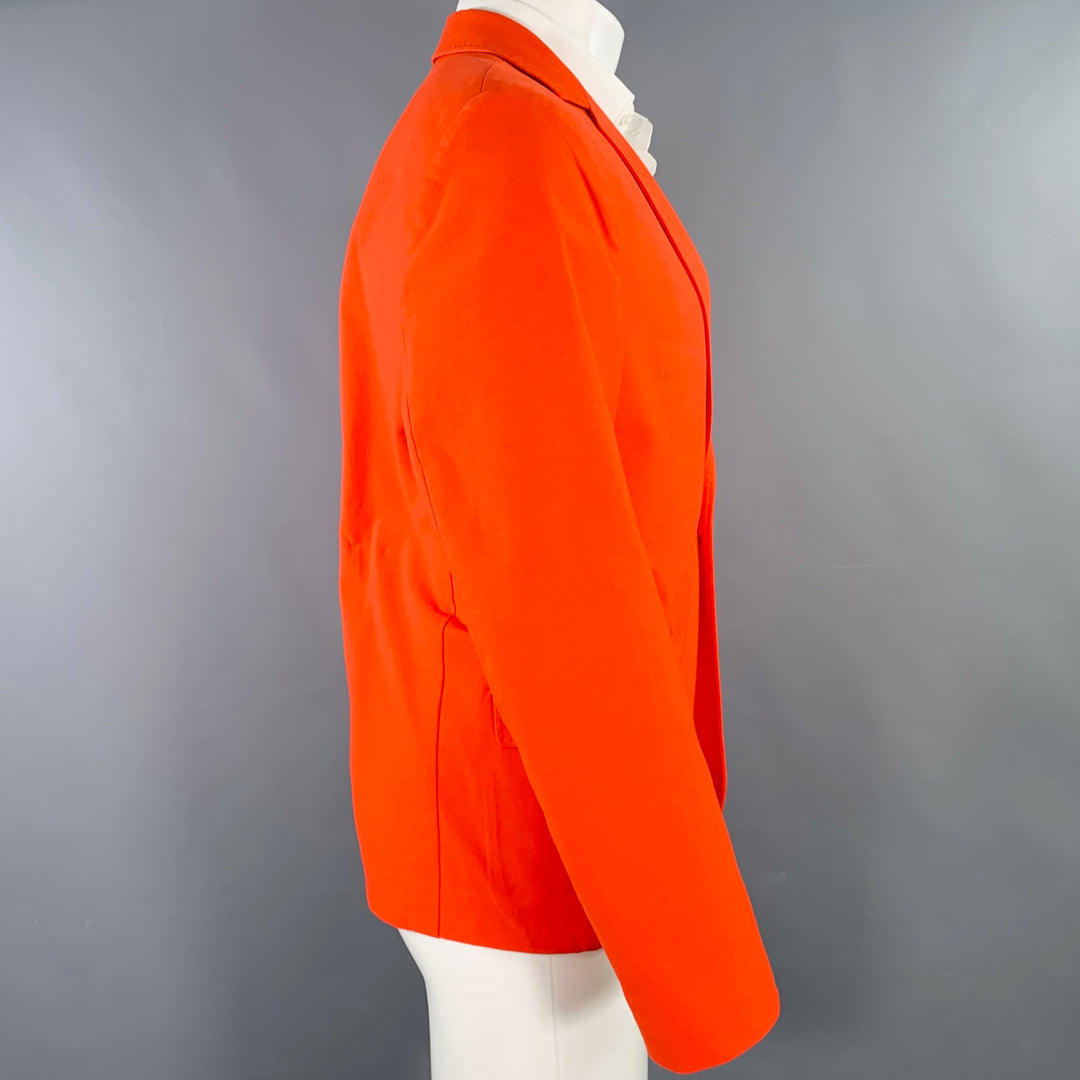 ACNE STUDIOS SS14 Size 40 Noel Orange Cotton Blend Single Button Sport Coat