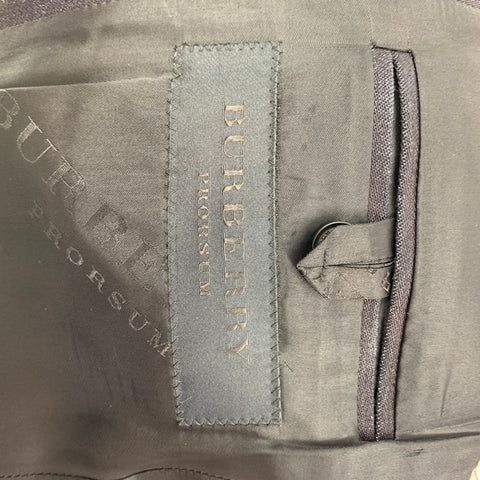 BURBERRY PRORSUM Spring 2015 Size 42 Indigo Blue Denim Notch Lapel Jacket
