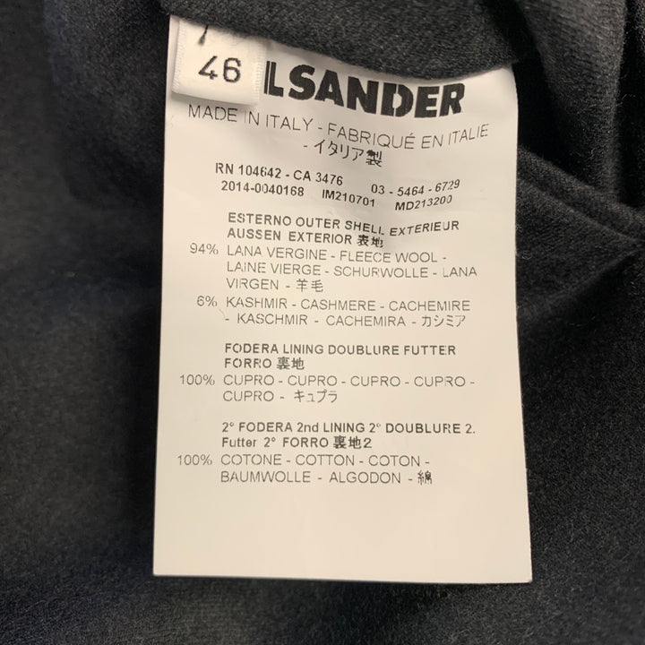 JIL SANDER Size 30 Grey Charcoal Twill Wool Tapered Dress Pants