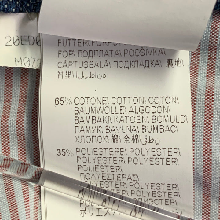 BRUNELLO CUCINELLI Size 35 Indigo Contrast Stitch Denim Straight Jeans