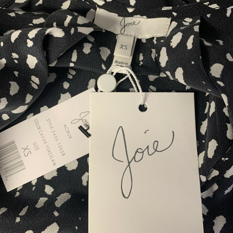JOIE Size XS Navy White Silk Spotted Camisole Casual Top