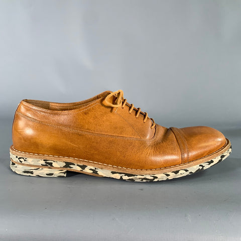 MAISON MARGIELA Size 9 Brown Multi-Color Leather Oxford Lace Up Shoes
