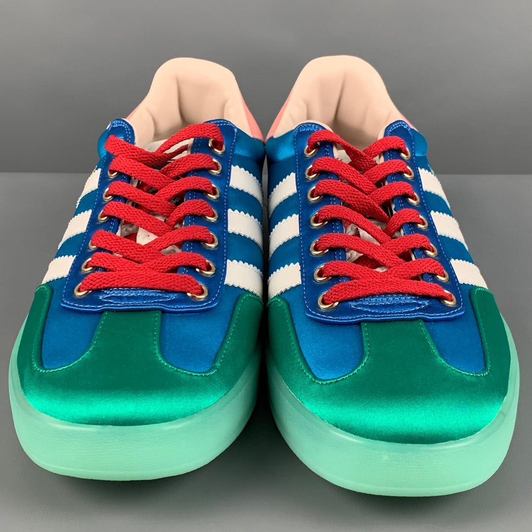 GUCCI Size 10 Blue Green Nylon Low Top Sneakers – Sui Generis Designer  Consignment