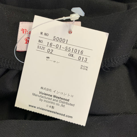 VIVIENNE WESTWOOD Red Label Size 2 Black Long Sleeve Dress