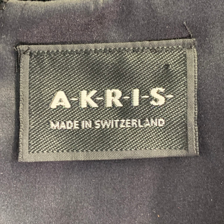 AKRIS Size 14 Black Metallic Gold Velvet Polka Dot Long Sleeve Bow Midi Dress