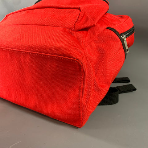 JACK SPADE Red Black Solid Canvas Backpack Bag
