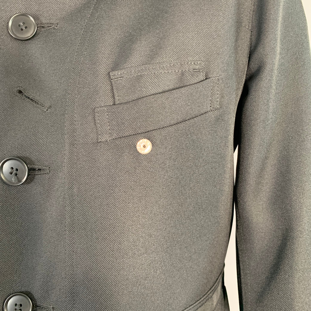 DIET BUTCHER Size L Black Twill Polyester Utility Jacket