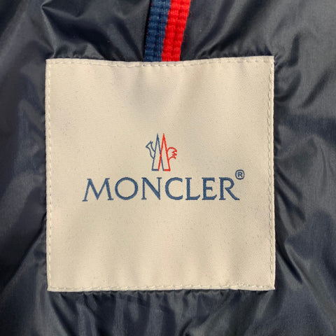 MONCLER 2022 Size L Benamou Navy Quilted Polyamide Zip Up Jacket