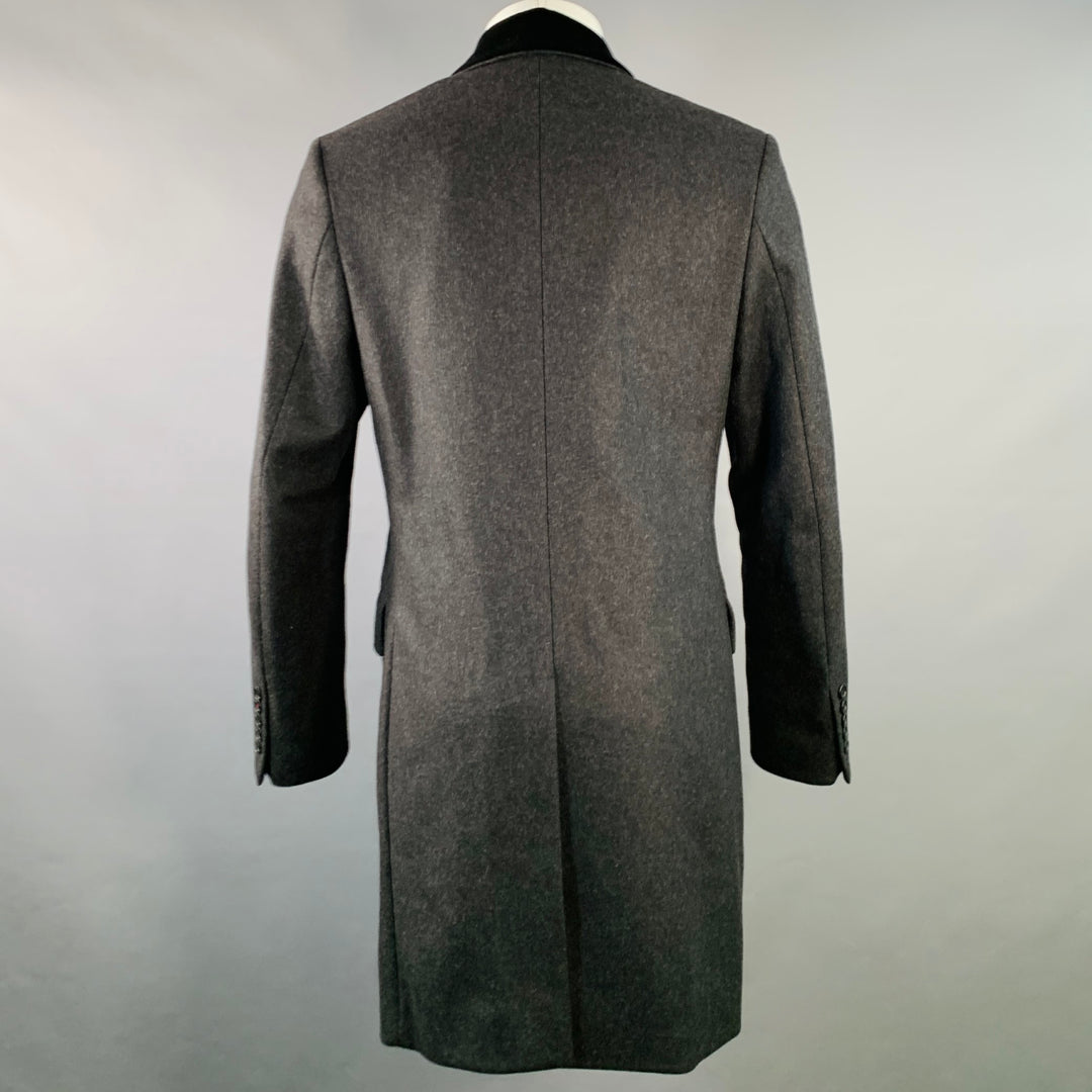 PS by PAUL SMITH Size S Charcoal Black Wool Blend Notch Lapel Coat
