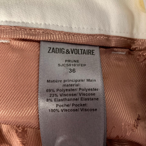 ZADIG & VOLTAIRE Size 30 White Polyester Blend Dress Pants